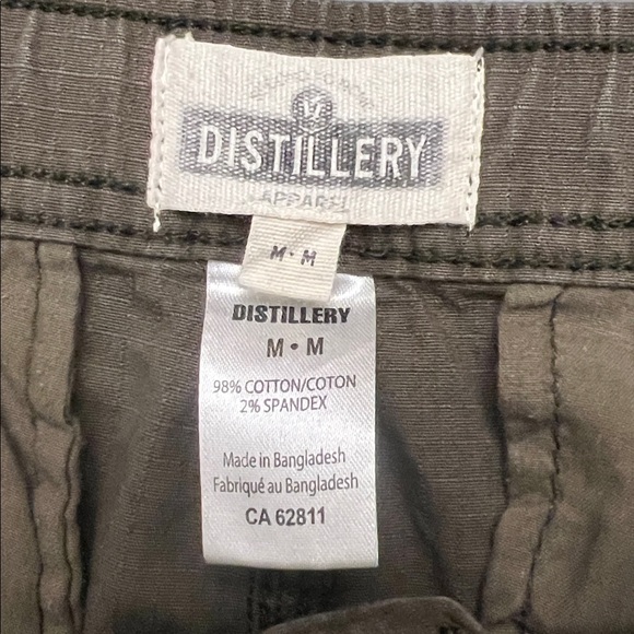 Distillery Dark Olive Cargo Pants Size M - Picture 2 of 9